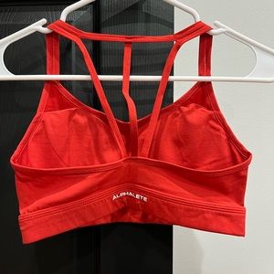 Alphalete sports bra, red, size small